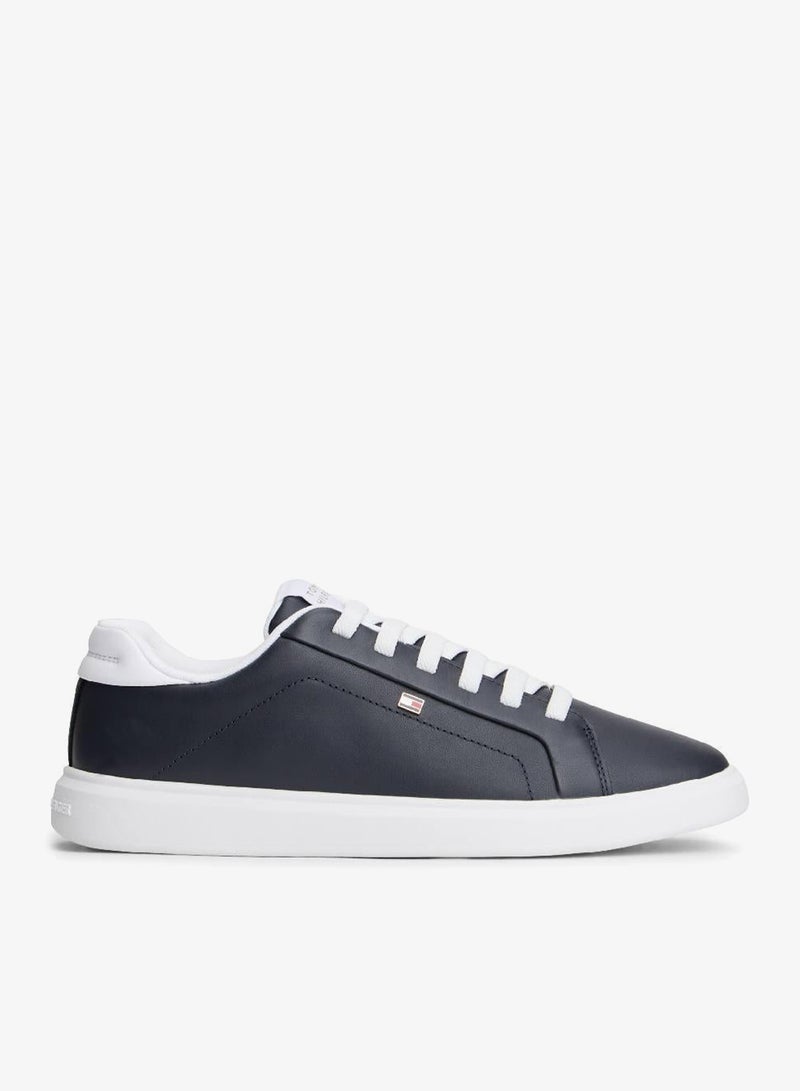 TOMMY HILFIGER Lightweight Leather Cupsole Court Trainers - Image 1